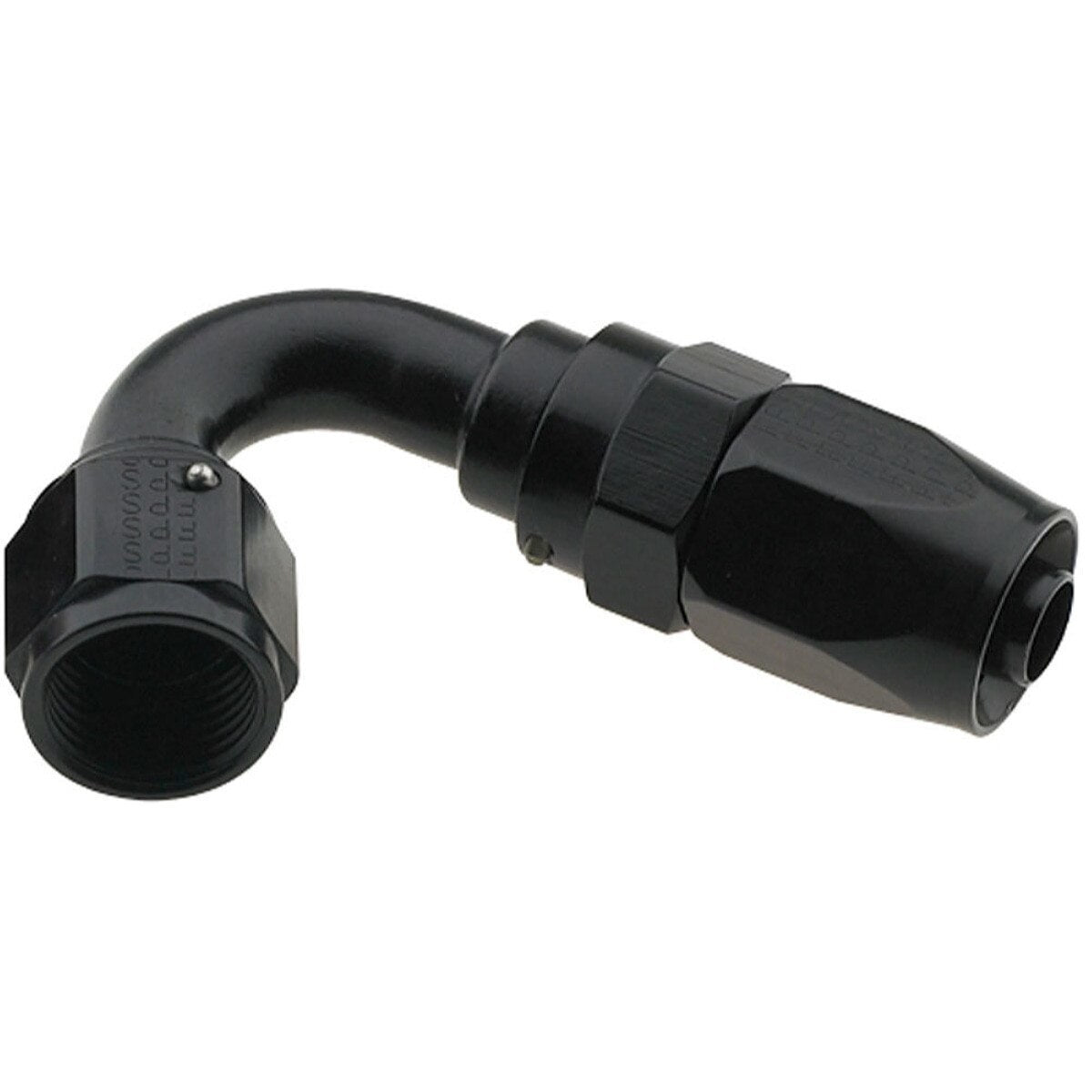Hose Fitting #8 120 Deg. to #6 Hose Black