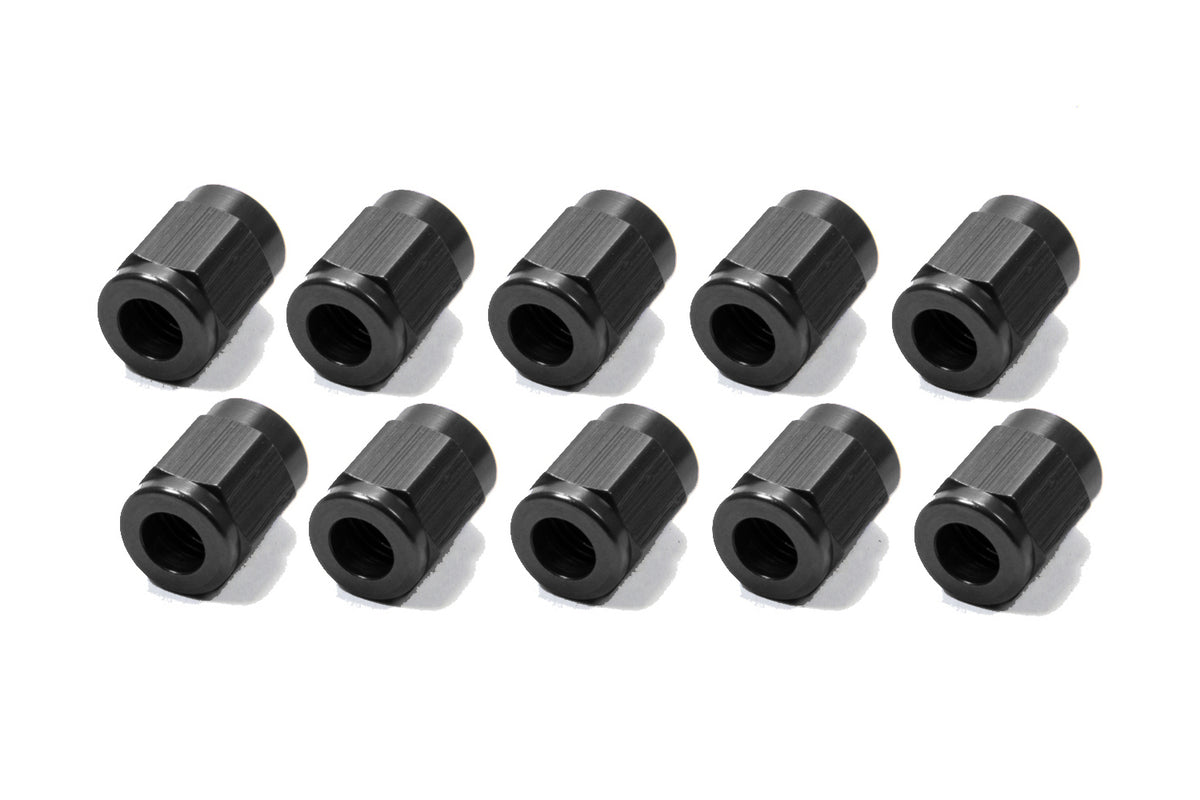 #3 Aluminum Tube Nuts (10pk) Black