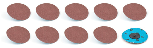 Twist Lock Sanding Disc 3in 80 Grit 10pk