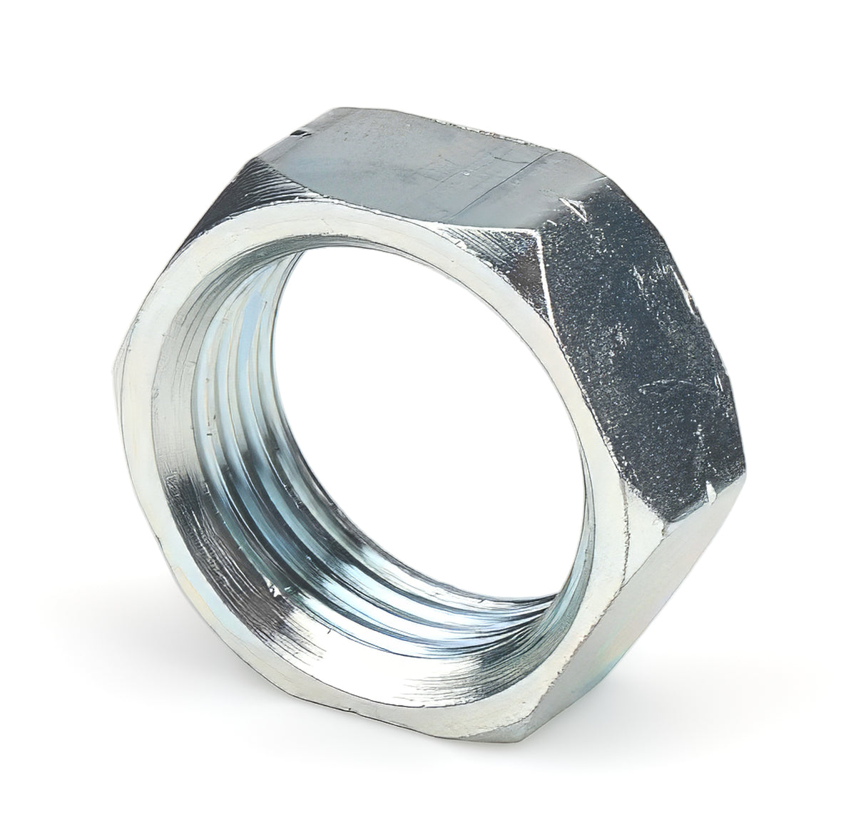 5/8 LH Steel Jam Nut - 3/4 Hex