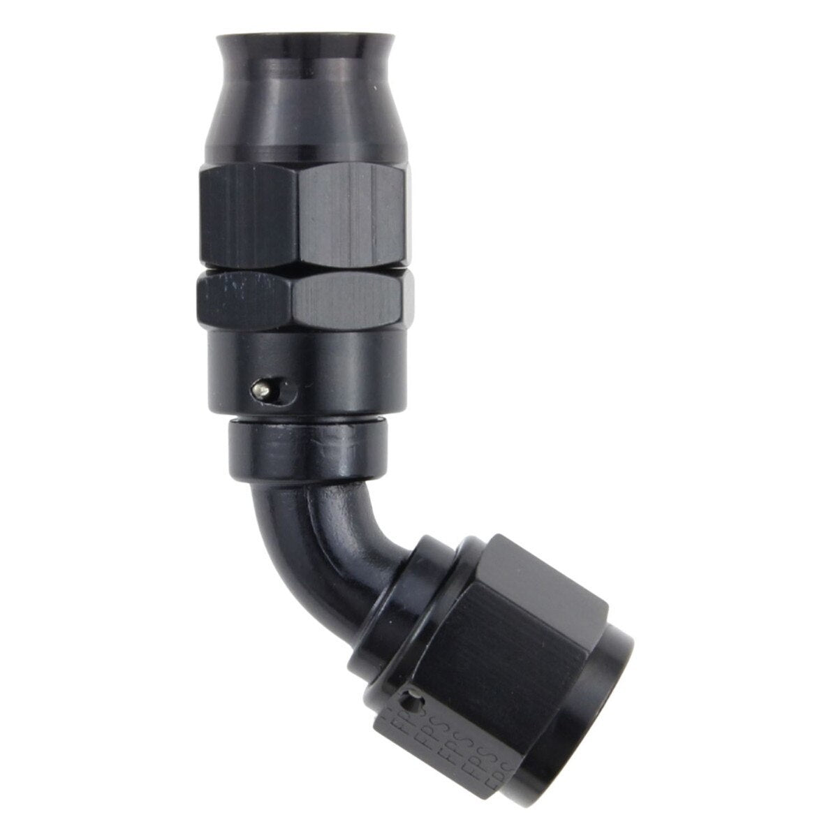 Hose Fitting #12 60 Deg PTFE Black