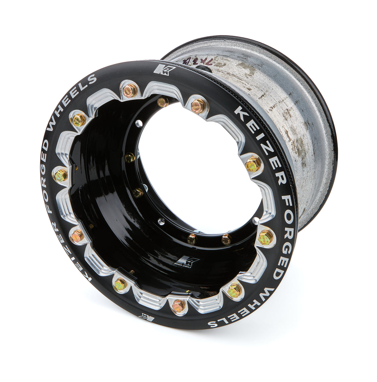 Wheel 4-Pin 10x7 3in BS w/Bdlk Black