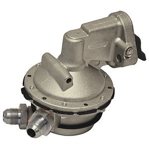 Cast SBC Fuel Pump - 8An In / 8An Out, Steel Fittings, 45Gph @ 7.5-8.0 Psi