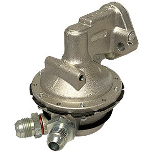 Cast SBC Fuel Pump - 10An In / 8An Out, Steel Fittings, 45Gph @ 7.5-8.0Psi