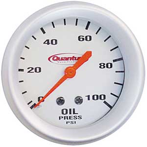 QRP Silver Face Steel Case Oil Pressure 0-100psi