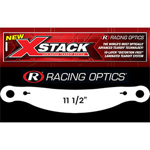 Racing Optics XStack Laminated Tearoffs, 10206C, 11-1/2" Post Spacing, Shape Banana