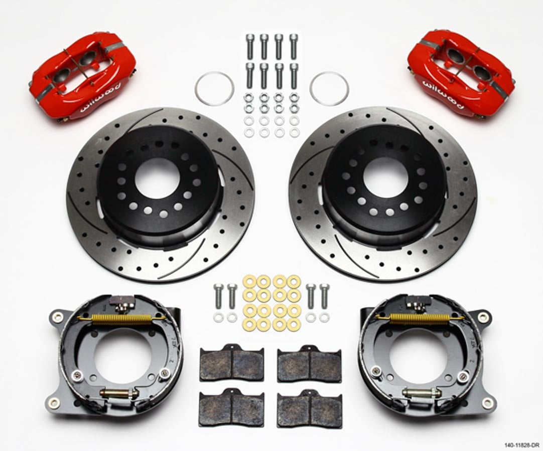 Rear Brake Kit 57-62 Corvette Red Caliper