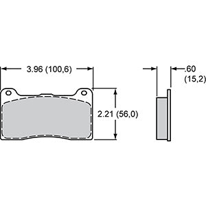 Wilwood Brake Pad Set, BP-40, 7816, Dynapro, Axle Set